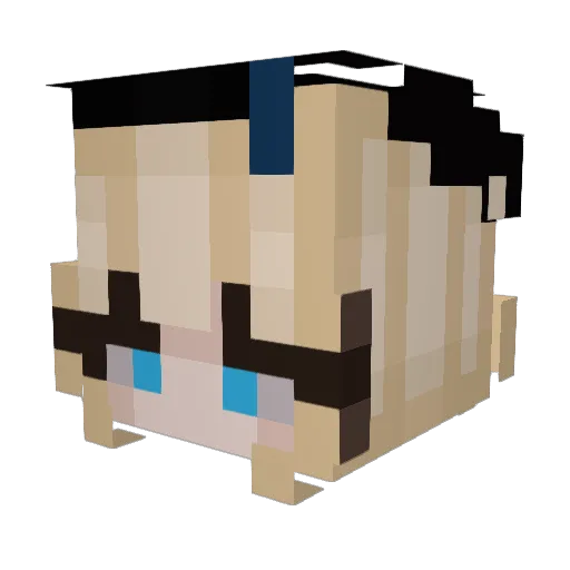 Pringo13 Minecraft avatar head, 3D render
