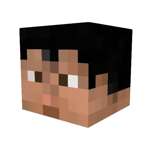 PrinoFOUR Minecraft avatar head, 3D render