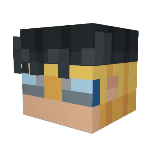 Print27 Minecraft avatar head, 3D render