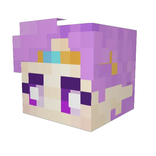 PrinxenNull Minecraft avatar head, 3D render