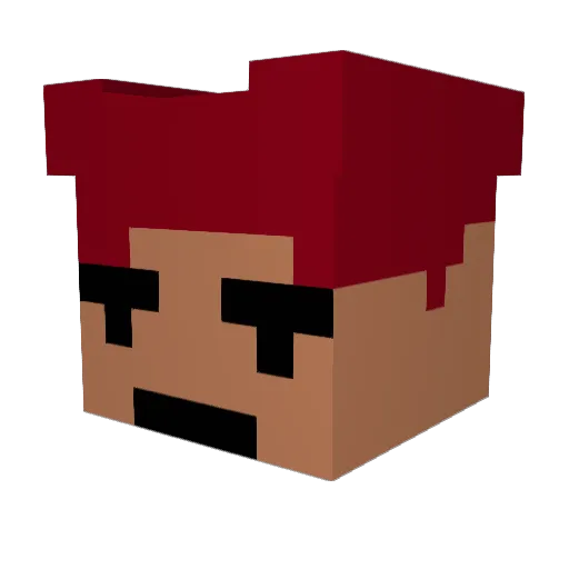 PrinzJamal Minecraft avatar head, 3D render