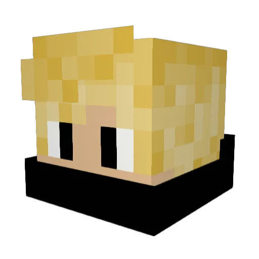 PrinzKnxck Minecraft avatar head, 3D render