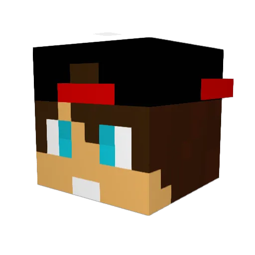 PrinzNico Minecraft avatar head, 3D render