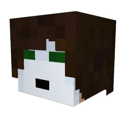 PrinzPor Minecraft avatar head, 3D render