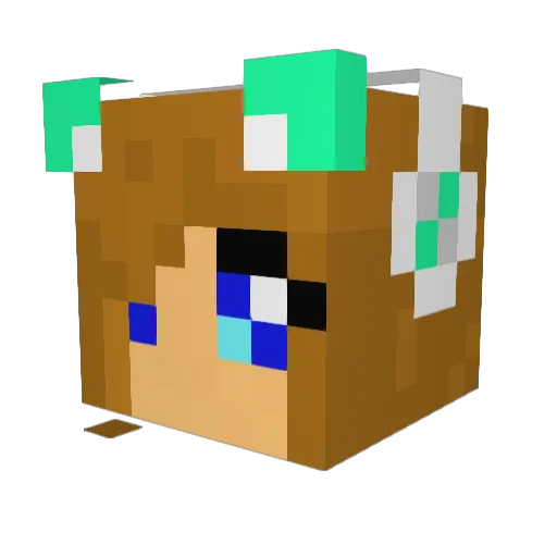 Prinzessin07 Minecraft avatar head, 3D render