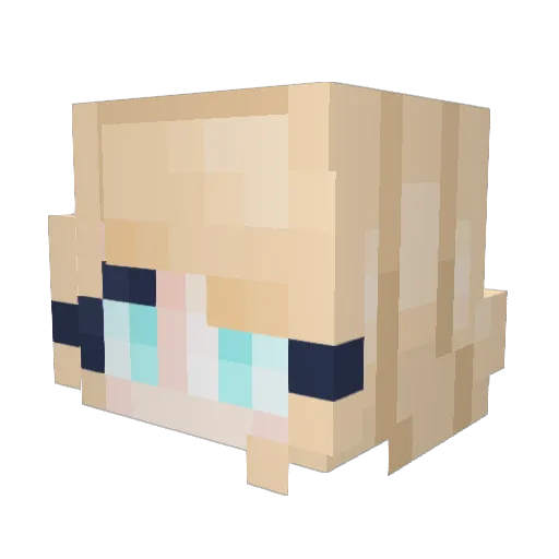 PrinzessinJade Minecraft avatar head, 3D render