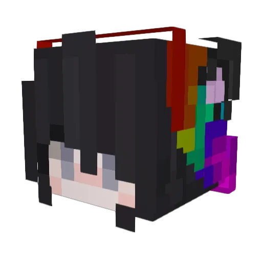 PrinzessinPeilo Minecraft avatar head, 3D render