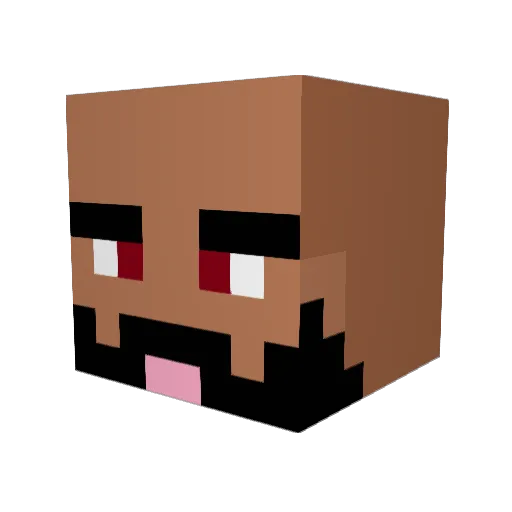 PriorityX Minecraft avatar head, 3D render