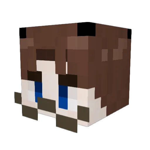 Priorseena Minecraft avatar head, 3D render