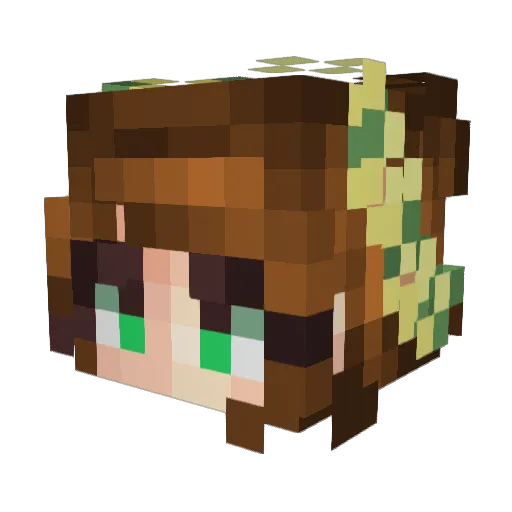 PrisPrisma Minecraft avatar head, 3D render