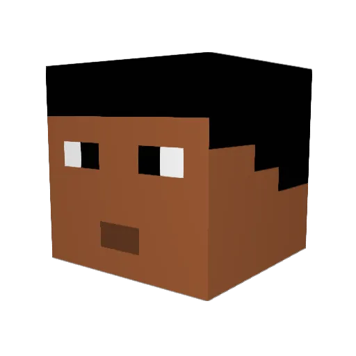 Prish99 Minecraft avatar head, 3D render