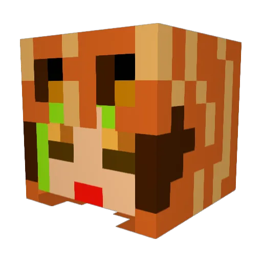Prisira001 Minecraft avatar head, 3D render