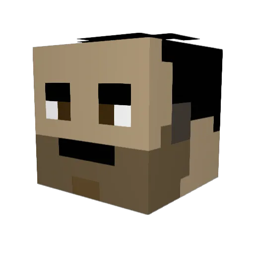 Prism06 Minecraft avatar head, 3D render
