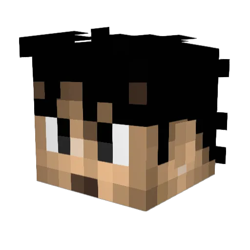 Prismaform Minecraft avatar head, 3D render