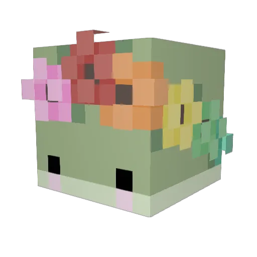 PrismaticAvocado Minecraft avatar head, 3D render