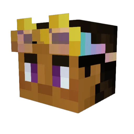 PrismaticHue Minecraft avatar head, 3D render