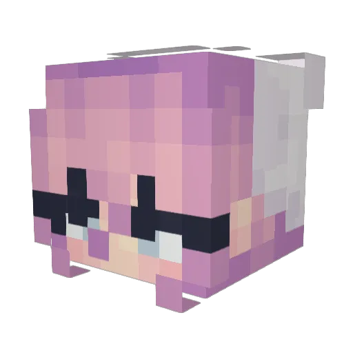 Prismatryx Minecraft avatar head, 3D render