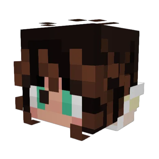 Prismbite Minecraft avatar head, 3D render