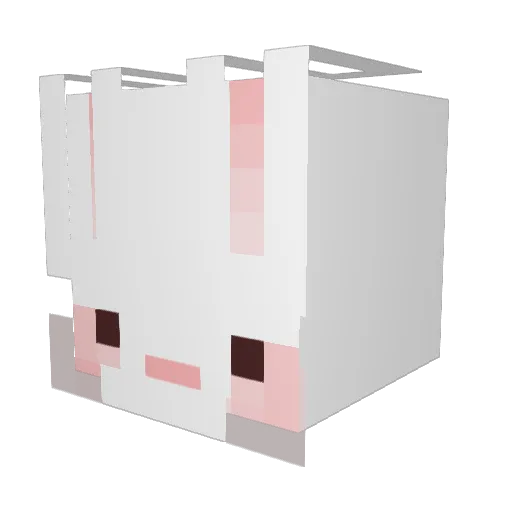 Prismping Minecraft avatar head, 3D render