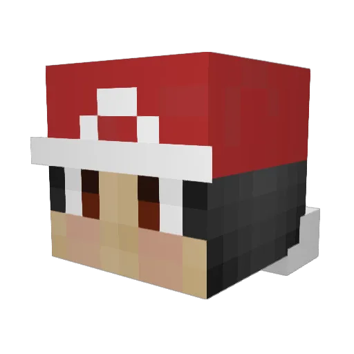 PrisonOnTop Minecraft avatar head, 3D render