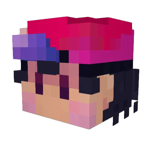 Prisott Minecraft avatar head, 3D render