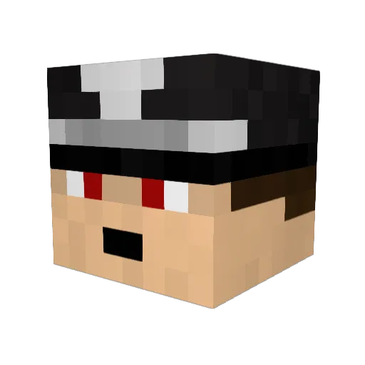 Pritcher_ Minecraft avatar head, 3D render