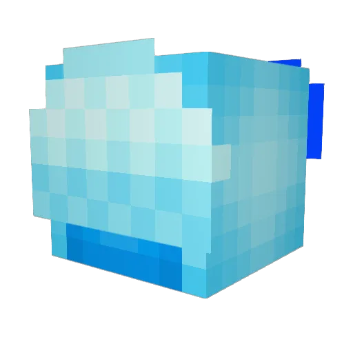Priteness Minecraft avatar head, 3D render