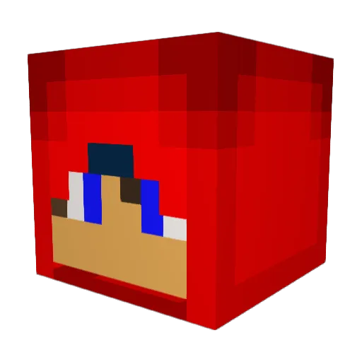PritexMC Minecraft avatar head, 3D render