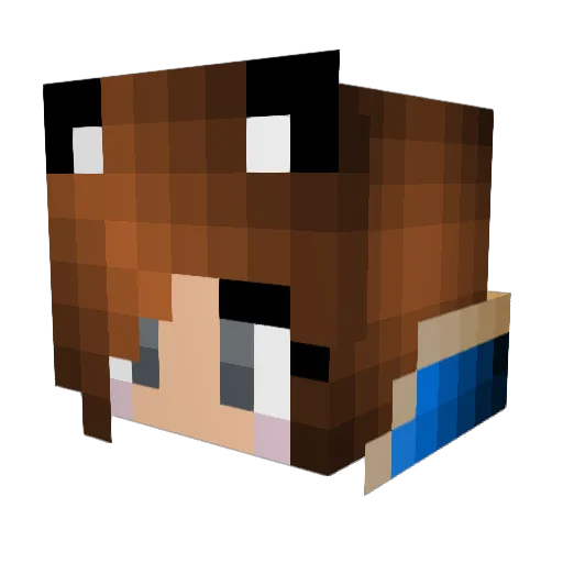 PrittyPanda Minecraft avatar head, 3D render