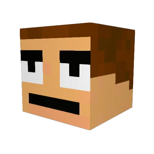 Priuss_Chan Minecraft avatar head, 3D render