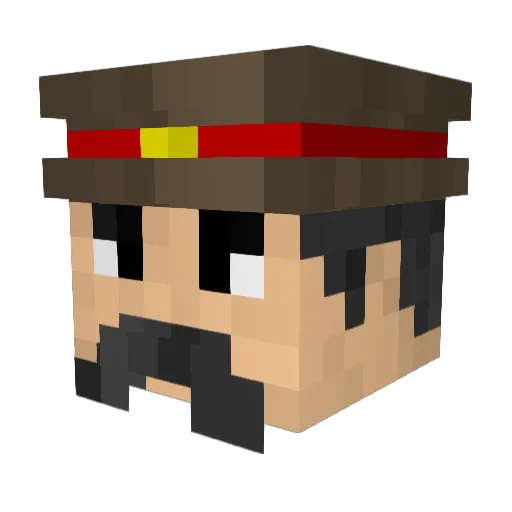 PrivatLars Minecraft avatar head, 3D render