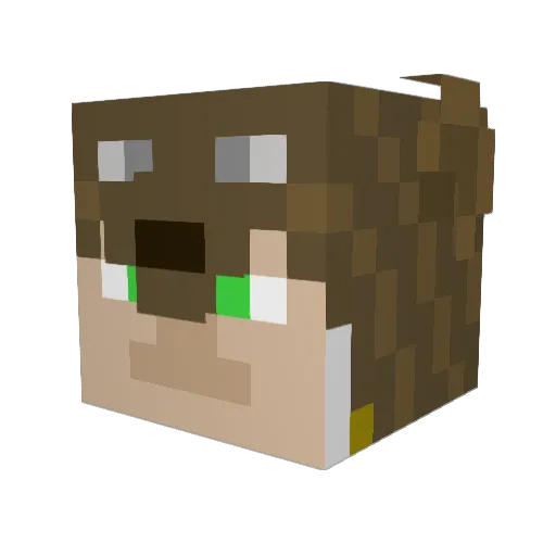 PrivateDancer Minecraft avatar head, 3D render