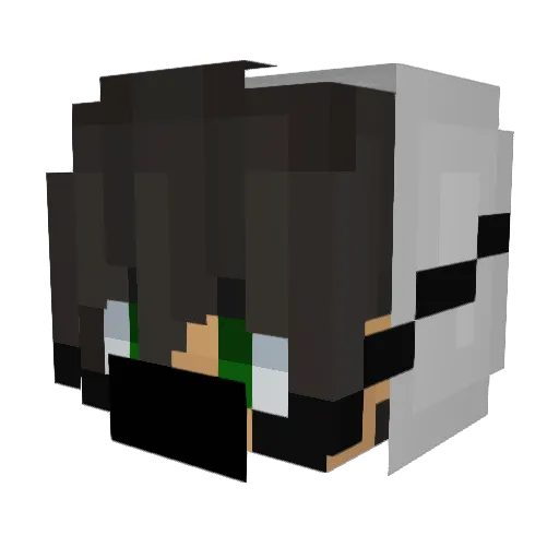 PrivateJoker_ Minecraft avatar head, 3D render