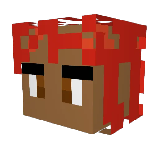 PrivatePancax Minecraft avatar head, 3D render