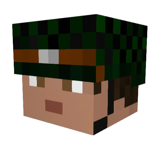 PrivateSeal Minecraft avatar head, 3D render