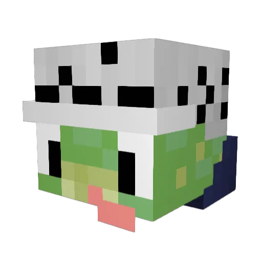 Privek_lizard Minecraft avatar head, 3D render