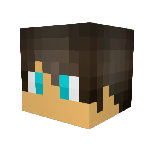 Privous Minecraft avatar head, 3D render