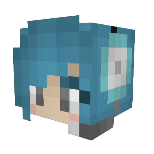 Prixa Minecraft avatar head, 3D render