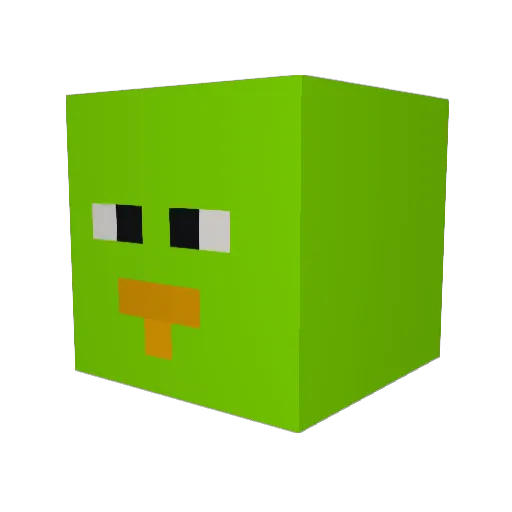 Prixo Minecraft avatar head, 3D render