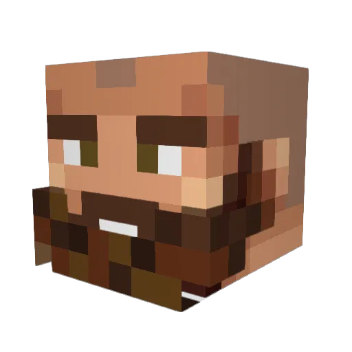 PrizeFighter23 Minecraft avatar head, 3D render