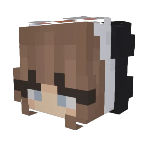 Prizebox Minecraft avatar head, 3D render