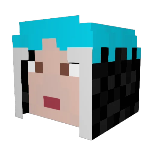 PrizonFood Minecraft avatar head, 3D render