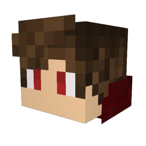 Prizrack Minecraft avatar head, 3D render