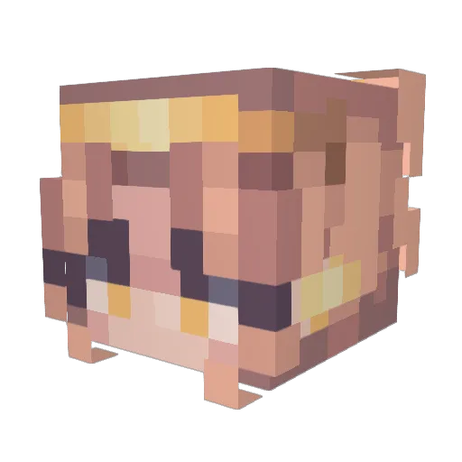 PrlKats Minecraft avatar head, 3D render
