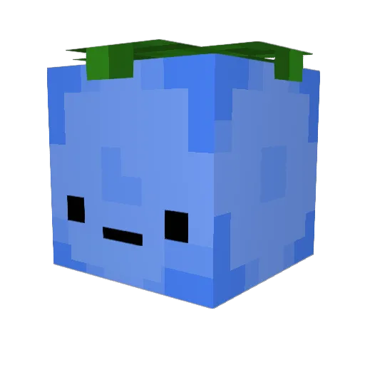 PrncssBlbrry Minecraft avatar head, 3D render