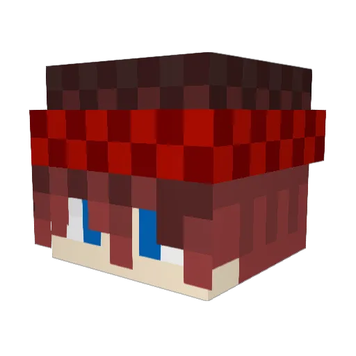 Pro100BuBl1K Minecraft avatar head, 3D render