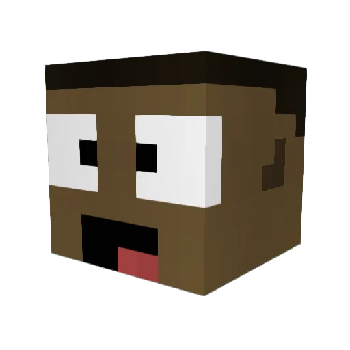 Pro100wRyj Minecraft avatar head, 3D render