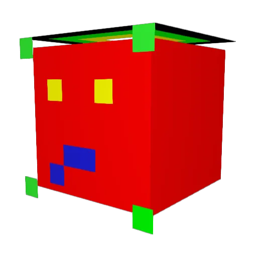ProArceus Minecraft avatar head, 3D render