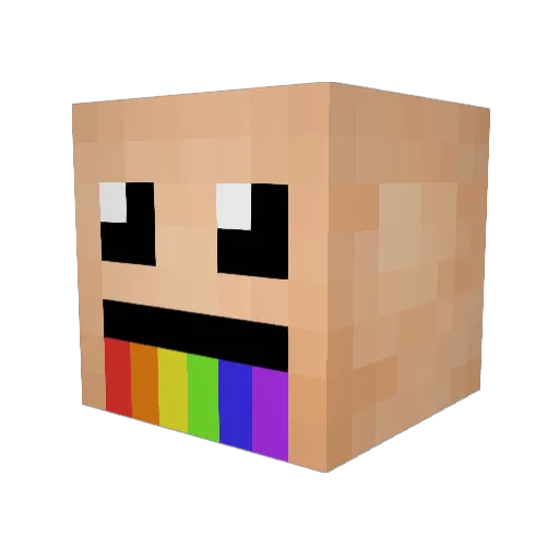 ProBats Minecraft avatar head, 3D render