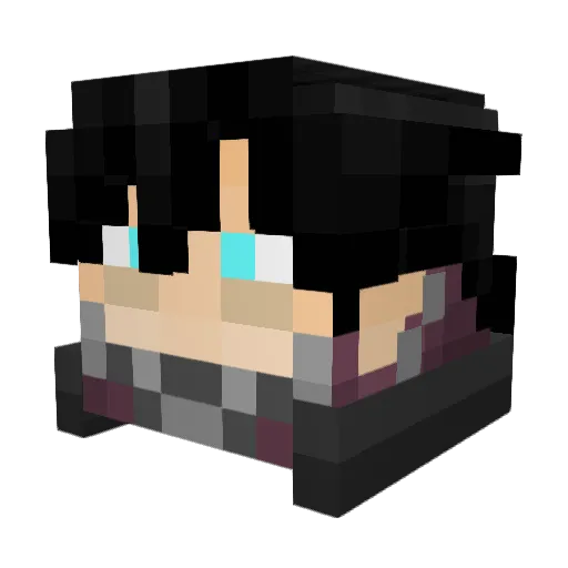 ProBlackKnight Minecraft avatar head, 3D render
